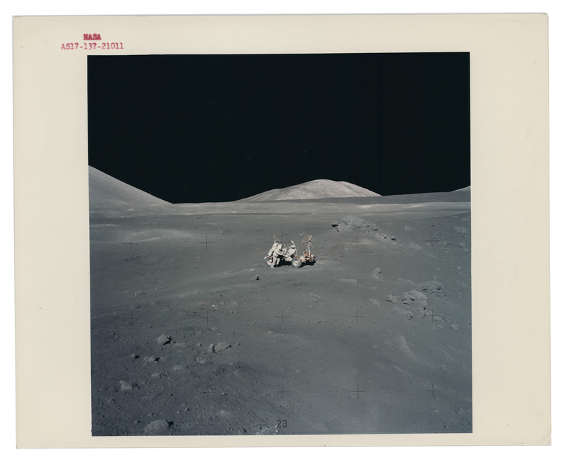 Lot 8403 Apollo 17 Original 'Type 1' Photograph: LRV on Moon's Surface