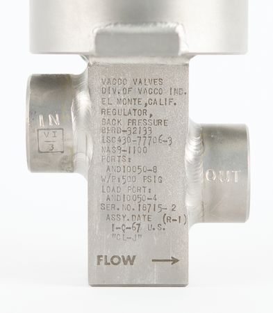 Lot #8495 Apollo LM GSE Vacco Valve Back Pressure Regulator - Image 5