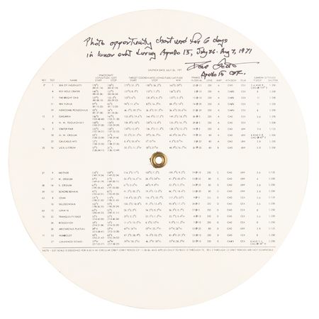 Lot #8342 Apollo 15 Flown CSM Photo Target Wheel - From the Personal Collection of Dave Scott - Image 1