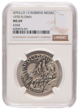 Lot #8278 Apollo 13 Flown Robbins Medallion (Attested as From the Collection of Jack Swigert) - Image 1