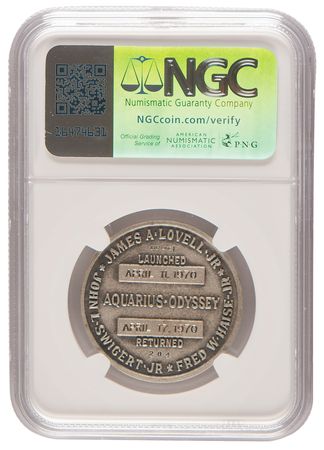 Lot #8278 Apollo 13 Flown Robbins Medallion (Attested as From the Collection of Jack Swigert) - Image 2
