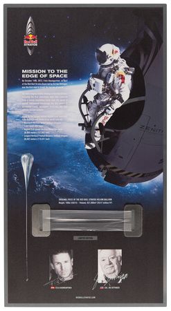Lot #8017 Red Bull Stratos Helium Balloon Flown Artifact - Image 1