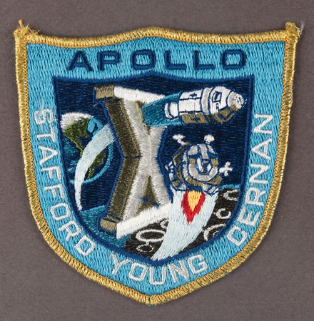 Lot #8170 Apollo 10 Flown Robbins Medallion and Crew-Presented Patch Display - From the Personal Collection of Edgar Mitchell - Image 3