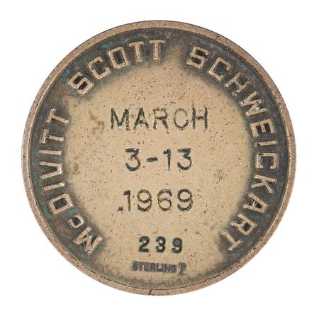 Lot #8159 Apollo 9 Flown Robbins Medallion - From the Personal Collection of Edgar Mitchell - Image 2
