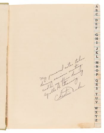 Lot #8367 Charlie Duke Handwritten Apollo 16 Training Notebook: 