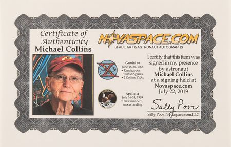 Lot #8238 Michael Collins Oversized Signed Photograph - Image 3