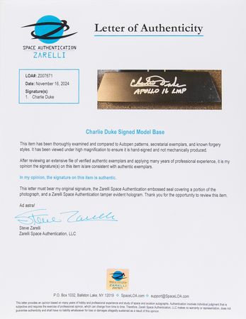 Lot #8376 Charlie Duke Signed Saturn V Rocket Model - Image 6