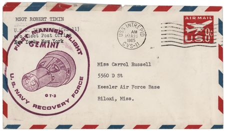 Lot #8097 Gemini 3 (5) Candid Recovery Photographs and Recovery Cover - Image 3