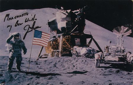 Lot #8356 Jim Irwin Signed Stamp Blocks and Signed Photograph - Image 4