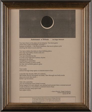 Lot #8332 Astronaut Tribute by Sharon Skolnick - From the Personal Collection of Edgar Mitchell - Image 2