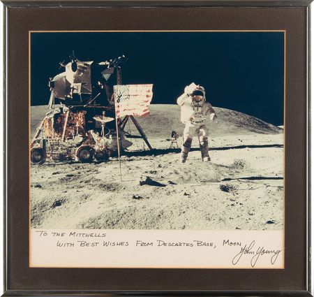 Lot #8389 John Young Signed Photograph to Edgar Mitchell - From the Personal Collection of Edgar Mitchell - Image 2