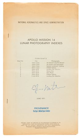 Lot #8327 Apollo 14 Lunar Photography Indexes - From the Personal Collection of Edgar Mitchell - Image 1