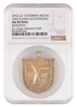 Lot #8167 Apollo 10 Flown Robbins Medallion - From the Personal Collection of Edgar Mitchell - Image 1