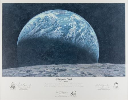 Lot #8249 Apollo 12 Signed Lithograph - 'Kissing the Earth' (Ltd. Ed. #533/650) - Image 2