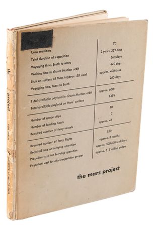 Lot #8504 Wernher von Braun Handwritten Manuscript Notes on Exploring Mars: 