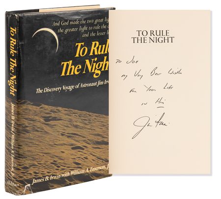 Lot #8359 Jim Irwin Signed Book - To Rule the Night - Image 1