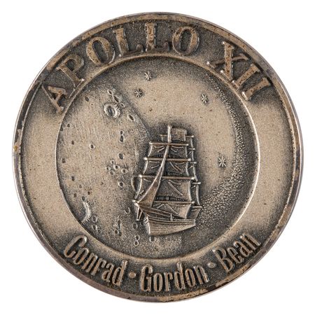Lot #8242 Apollo 12 Flown 'Spanish Treasure' Robbins Medallion - From the Personal Collection of Charles Conrad - Image 1