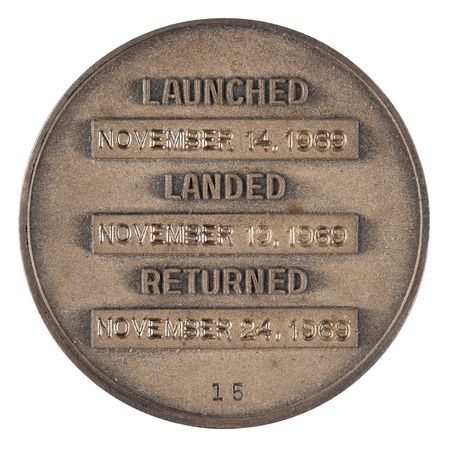 Lot #8242 Apollo 12 Flown 'Spanish Treasure' Robbins Medallion - From the Personal Collection of Charles Conrad - Image 2