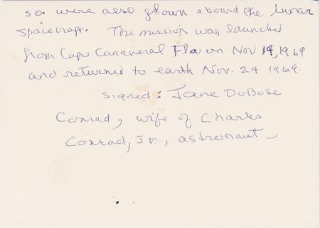 Lot #8243 Apollo 12 Flown 'Spanish Treasure' Robbins Medallion - One of 22 Wives' Pins with Inset Diamond - From the Personal Collection of Charles Conrad - Image 6