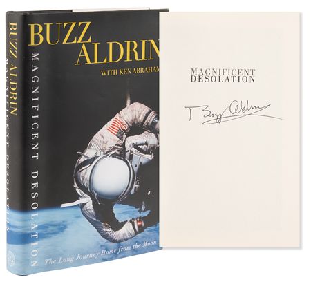 Lot #8211 Buzz Aldrin Signed Book - Magnificent Desolation - Image 1