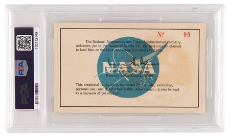 Lot #8231 Apollo 11 Launch Pass - PSA EX-MT 6 - Image 2
