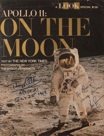 Lot #8197 Apollo 11 Crew-Signed Magazine Cover - Special 'On the Moon' Edition of Look - Image 2