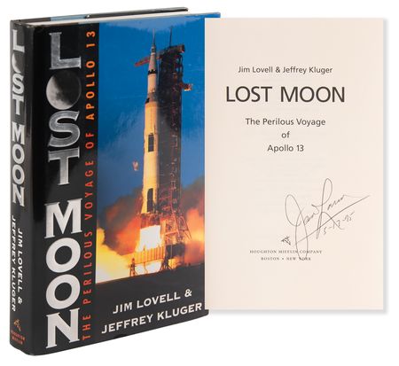 Lot #8294 James Lovell Signed Book - Lost Moon - Image 1