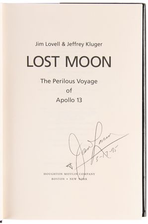 Lot #8294 James Lovell Signed Book - Lost Moon - Image 4