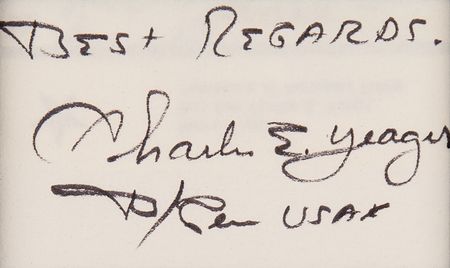 Lot #8023 Chuck Yeager Signature - Image 2