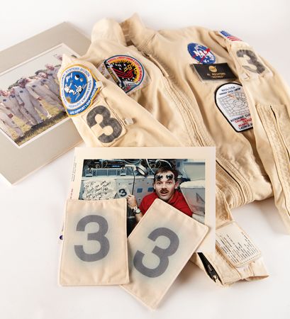 Lot #8503 Al Rochford?s ?Closeout Crew? Nomex Flight Suit and (2) STS-68 Flown ?No. 3? Crew Patches - From the Personal Collection of a Legendary NASA Suit Technician - Image 1