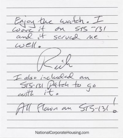 Lot #8589 STS-131 Flown Omega Speedmaster Professional X-33 Chronograph Watch - From the Personal Collection of Rick Mastracchio - Image 11