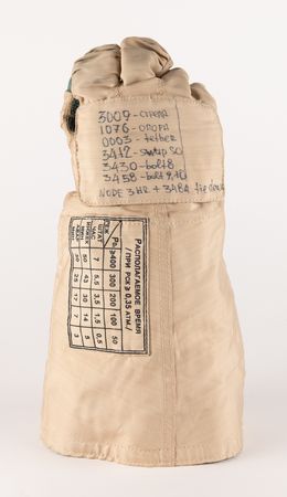 Lot #8585 ISS Expedition 9 Flown Orlan EVA Cosmonaut Space Suit Glove - From the Personal Collection of Gennady Padalka - Image 1