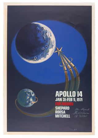 Lot #8326 Apollo 14 Signed 'Artist's Proof' Print (23.5? x 34.25?) - From the Personal Collection of Stuart A. Roosa - Image 1