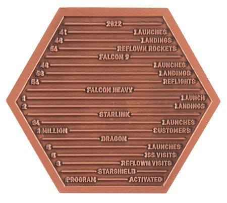 Lot #8630 SpaceX Employee Medallion: 2022 Space Achievements - Image 2
