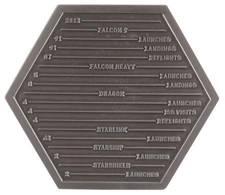 Lot #8631 SpaceX Employee Medallion: 2023 Space Achievements - Image 2