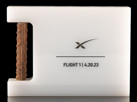 Lot #8635 SpaceX Starship IFT-1 Launch Rebar Display - Image 3