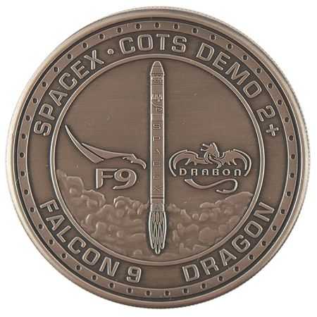 Lot #8627 SpaceX Dragon COTS-2 Employee Medallion