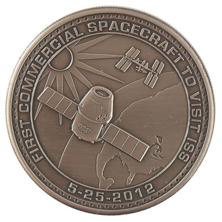 Lot #8627 SpaceX Dragon COTS-2 Employee Medallion - Image 2