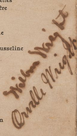 Lot #8004 Wright Brothers Signed Menu Page from an Honorary Banquet Hosted by the Aero Club of Sarthe (May 1, 1909) - Image 2