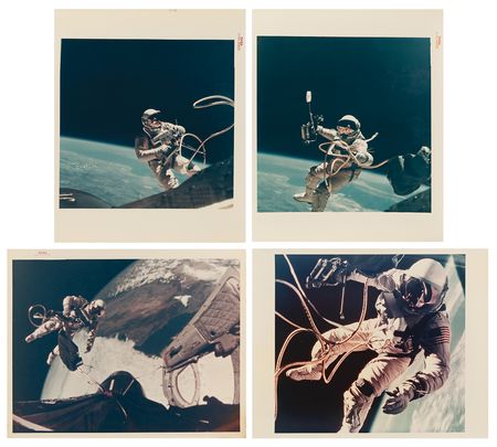 Lot #8124 Edward H. White II (4) Original 'Gemini 4 EVA' NASA Photographs - Image 1