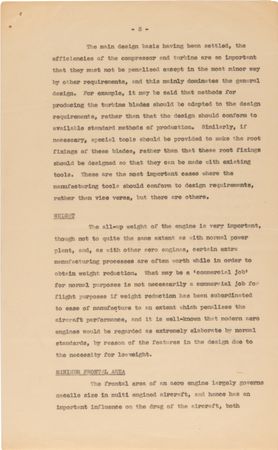 Lot #8008 Frank Whittle Archive with a Confidential First Report on the Turbojet Engine (1 of 5 Copies) and (3) Signed Documents - Image 10