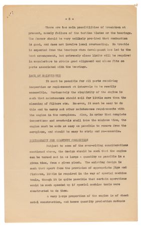 Lot #8008 Frank Whittle Archive with a Confidential First Report on the Turbojet Engine (1 of 5 Copies) and (3) Signed Documents - Image 12
