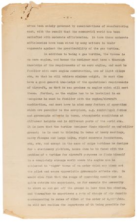 Lot #8008 Frank Whittle Archive with a Confidential First Report on the Turbojet Engine (1 of 5 Copies) and (3) Signed Documents - Image 5