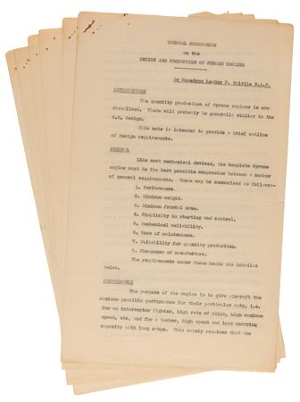 Lot #8008 Frank Whittle Archive with a Confidential First Report on the Turbojet Engine (1 of 5 Copies) and (3) Signed Documents - Image 8