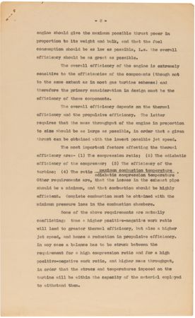 Lot #8008 Frank Whittle Archive with a Confidential First Report on the Turbojet Engine (1 of 5 Copies) and (3) Signed Documents - Image 9