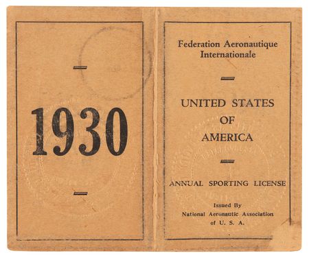 Lot #8001 Orville Wright Signed Pilot's Sporting License - Image 2