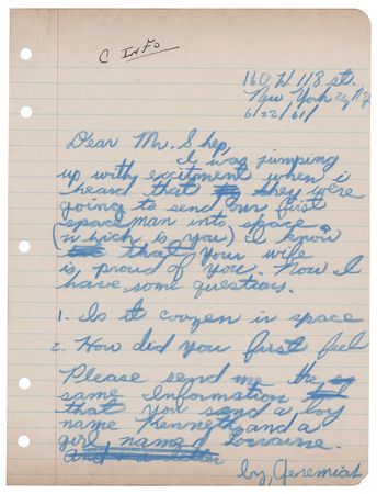 Lot #8033 Alan Shepard's Mercury-Redstone 3 Correspondence and Photograph Scrapbook - Image 7