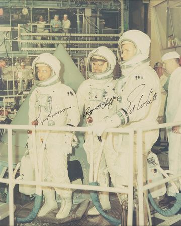 Lot #8121 Apollo 1 Signed Oversized Photograph - From the Estate of a North American Aviation Employee - Image 2