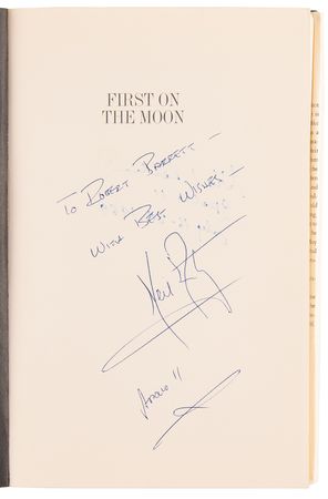 Lot #8185 Apollo 11 Signed Book - First on the Moon - Image 2