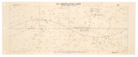 Lot #8081 Gemini 9 Flown Constellation Chart and Greek Alphabet Cue Card - Signed and Flight-Certified by Gene Cernan - Image 2